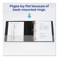Office Jansan | Avery 17031 3 Slant Rings 2 in. Capacity 11 in. x 8.5 in. Durable View Binder with DuraHinge - Black image number 6