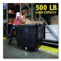 Trash & Waste Bins | Rubbermaid Commercial FG461600BLA 119.7 gal. 500 lbs. Capacity Plastic/Metal Cube Truck - Black image number 9