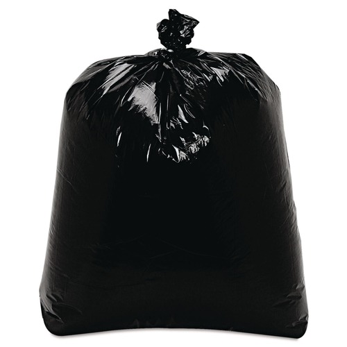 Bulk Savings Pricing 2 | Trinity Plastics 100406 24 in. x 32 in. 16-Gallon 0.7 millimeter Flat Pack Low-Density Can Liners - Black (500/Carton) image number 0