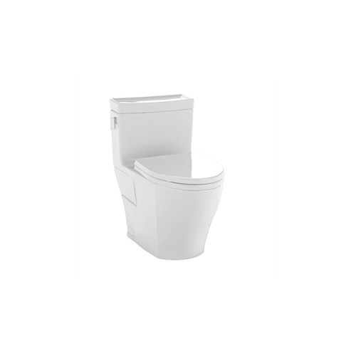 Fixtures | TOTO MS624214CEFG#01 Legato Elongated 1-Piece Floor Mount High Efficiency Toilet (Cotton White) image number 0