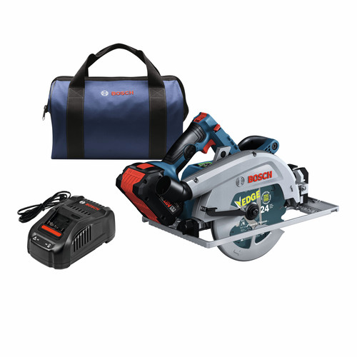 Bosch GKS18V-25GCB14 PROFACTOR 18V Cordless 7-1/4 In. Circular Saw Kit with BiTurbo Brushless Technology and Track Compatibility Kit with (1) 8 Ah Battery image number 0