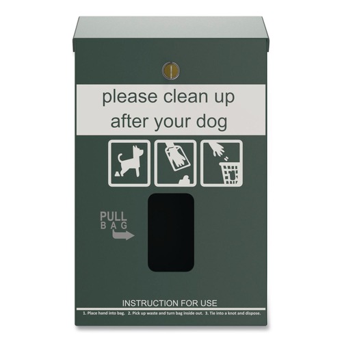 Trash & Waste Bins | Furloo FLO13HDG Wall-Mount Pet Waste Header Bag Dispenser - Green image number 0