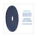Cleaning & Janitorial Accessories | Boardwalk BWK4016BLA 16 in. Diameter Stripping Floor Pads - Black (5/Carton) image number 3