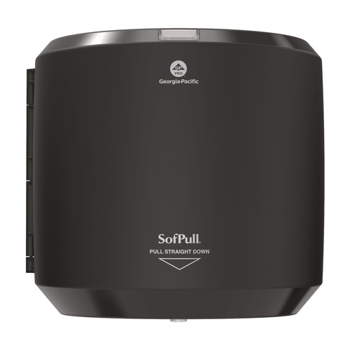 Bulk Savings Pricing 2 | Georgia Pacific Professional 58201B SofPull 10.13 in. x 10.58 in. x 11.33 in. CenterPull Hand Towel Dispenser - Black image number 0