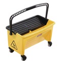 Mop Buckets | Rubbermaid Commercial HYGEN RCP Q900 Microfiber Press Wring Bucket Holds Up to 18 in. Frame image number 2