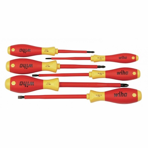 Screwdrivers | Wiha Tools 32092 6-Piece Insulated Slotted/Phillips Screwdrivers (1 Set) image number 0