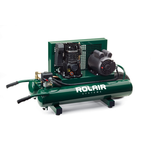 Portable Air Compressors | Rolair 5715MK103-0001 9 Gallon 1.5 HP Electric Portable Belt Drive Air Compressor image number 0