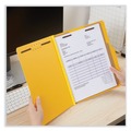  | Universal UNV10304 Letter Size 2 Divider Bright Colored Pressboard Classification Folders - Yellow (10/Box) image number 3