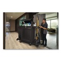 Cleaning Carts | Rubbermaid Commercial 2202571 Plastic Vacuum Holder for All Rubbermaid Commercial Full-Size and Compact Housekeeping Carts - Black (6/Carton) image number 3