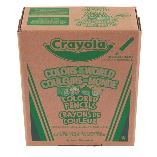 Pens | Crayola 68-7505 Colors of the World Colored Pencils Classpack Set - Assorted Lead and Barrel Colors (240/Pack) image number 0