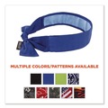 Cooling Gear | Ergodyne 12567 Chill-Its 6700CT One Size Fits Most Cooling Bandana PVA Tie Headband - Solid Blue image number 4