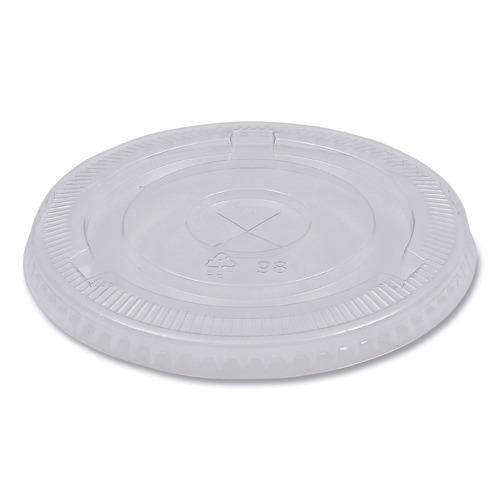 Cutlery | Boardwalk BWKPETSTRAW 16 oz. - 24 oz. PET Cold Cup Lids - Clear (1000/Carton) image number 0