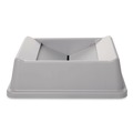Trash & Waste Bins | Rubbermaid Commercial FG266400GRAY 20.13 in. Plastic Untouchable Square Swing Top Lid - Gray image number 1