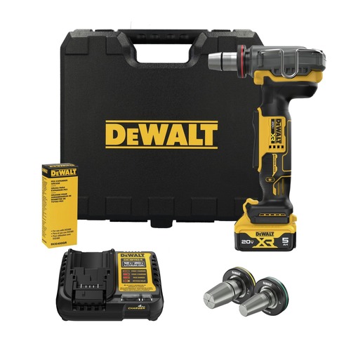 Expansion Tools | Dewalt DCE410P1 20V MAX XR Brushless Lithium-Ion 1-1/2 in. Cordless PEX Expander Kit (5 Ah) image number 0