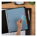 Office Jansan | Avery 12452 11 x 8.5 Print and Apply Index Maker Clear Label 5-Tab Dividers with Printable Label Strip - Assorted Tabs (5/Pack) image number 1