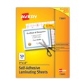 Office Jansan | Avery 73601 9 in. x 12 in. 3 mil Self-Adhesive Laminating Sheets - Matte Clear (50/Box) image number 0