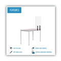 Office Furniture Accessories | MasterVision GL0701393 Protector Series 23.6 in. x 0.16 in. x 35.4 in. Frameless Glass Desktop Divider - Clear/Aluminum (1/Carton) image number 2