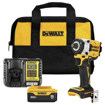 Factory Reconditioned Dewalt 20V MAX ATOMIC Brushless 1/2 in. Cordless Impact Wrench with Hog Ring Anvil Kit (5 Ah)
