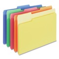 Office Jansan | Universal UNV10506EE Deluxe Colored 1/3-Cut Top Tab Letter Size File Folders - Assorted (100/Box) image number 1