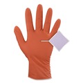 Disposable Gloves | Ammex GWUOFN44050 9.06 in. 6 mil Ultra Industrial Flock-Lined Nitrile Disposable Gloves - Orange/Medium (500/Carton) image number 2