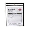 C-Line 46912 75 Sheets 9 in. x 12 in. Stitched Shop Ticket Holders - Clear (25/Box) image number 1