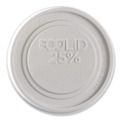 Food Trays, Containers, and Lids | Eco-Products EP-BRSCLID-L Evolution World EcoLid 25 Percent Recycled Food Container Lid Fits 12 to 32 oz Containers - White (500/Carton) image number 1