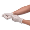 Disposable Gloves | SemperCare SCVNP103 Stretch Vinyl Examination Gloves - Medium, Cream (100/Box) image number 2