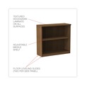  | Alera ALEVA633032WA 31.75 in. x 14 in. x 29.5 in. Valencia Series 2-Shelf Bookcase - Modern Walnut image number 5