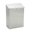 Trash & Waste Bins | HOSPECO ND-1E 8 in. x 4 in. x 11 in. Wall Mount Sanitary Napkin Receptacle - Stainless Steel image number 0