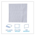 Paper Towels and Napkins | Boardwalk BWK8307 17 in. x 17 in. 1-Ply Dinner Napkin - White (250/Pack, 12 Packs/Carton) image number 4