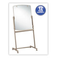  | Quartet 300TE 31 in. x 41 in. Total Erase Reversible Mobile Presentation Easel - White Surface, Neutral/Beige Steel Frame image number 2