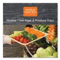 Food Service | World Centric TRSC4S 9.1 x 7.1 x 0.7 Fiber Paper Trays - Natural (500/Carton) image number 2