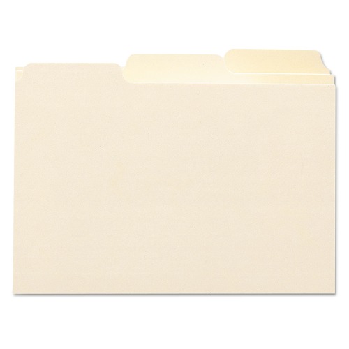Office Jansan | Smead 56030 4 in. x 6 in. 1/3-Cut Top Tab Card Guides - Manila (100/Box) image number 0