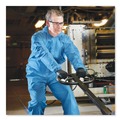 Bib Overalls | KleenGuard 45324 A65 Zipper Front Flame-Resistant Hooded Coveralls with Elastic Wrist and Ankles - X-Large/Blue (25/Carton) image number 6