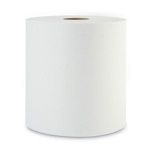 Paper Towels and Napkins | Boardwalk 8122 8 in. x 800 ft. 1-Ply Hardwound Paper Towels - White (6/Carton) image number 0