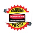Jobsite Accessories | Rubbermaid Commercial FG1011L20000 4 in. Wheel Swivel Mount Plate Non-Marking Plate Casters - Black/Gray/Silver image number 5