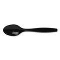 Cutlery | Dixie PTH53C Individually Wrapped Heavyweight Teaspoons - Black (1000/Carton) image number 0