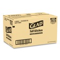 Trash Bags | Glad 78526 Tall 13 gal. 24 in. x 27.38 in. Kitchen Drawstring Trash Bags - Gray (100 Bags/Box, 4 Boxes/Carton) image number 4
