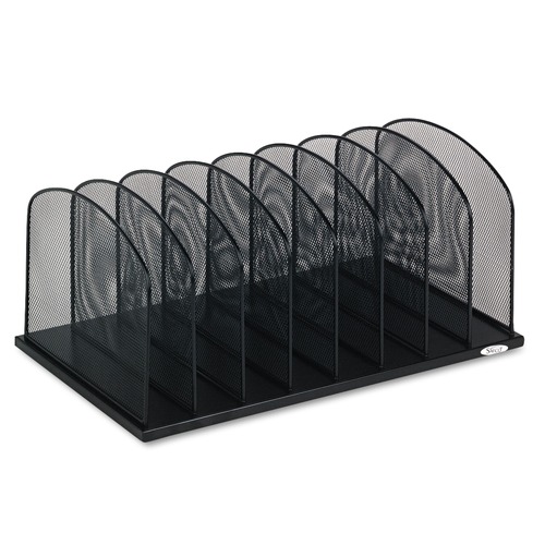 Office Jansan | Safco 3253BL Onyx 19.5 in. x 11.5 in. x 8.25 in. 6-Compartment, 3-Drawer Organizer - Black image number 0