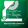 Miter Saws | Metabo HPT C10FCGSM 120V 15 Amp 10 in. Corded Compound Miter Saw image number 3
