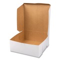 Food Trays, Containers, and Lids | SCT SCH 0971 10 in. x 10 in. x 3 in. Bakery Boxes - White (200/Carton) image number 1