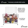 Office Filing Cabinets & Shelves | Champion Sports EBLXX 23 in. x 45 in. x 32 in. 264 lb Capacity Economy Locking Ball Carrier - White image number 1
