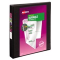 Office Jansan | Avery 17011 3 Slant Rings 1 in. Capacity 11 in. x 8.5 in. Durable View Binder with DuraHinge - Black image number 0