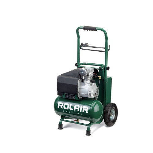 Portable Air Compressors | Rolair VT20TB 115V 2 HP 3.2 Gal 12.5 Amp Low-Speed Oil-Lubricated Wheeled Tool Box Compressor - 4.2 CFM @ 90 PSI image number 0
