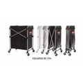 Cleaning Carts | Rubbermaid Commercial 1881749 4.98 cu ft. 20.33 in. x 24.1 in. x 34 in. Collapsible X-Cart - Black/Silver image number 1