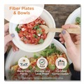 Food Trays, Containers, and Lids | World Centric BBL-SC-12N-LF 4.7 in. Diameter Paper Fiber Lids for Bowls - Natural (500/Carton) image number 2