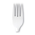  | Dixie PFM21 Mediumweight Plastic Cutlery Forks - White (1000/Carton) image number 1