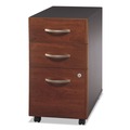Office Filing Cabinets & Shelves | Bush WC24453SU 15.75 in. x 20.25 in. x 27.88 in. 3-Drawers: Box/Box/File, Legal/Letter/A4/A5 Series C Mobile Pedestal File - Cherry/Gray image number 0
