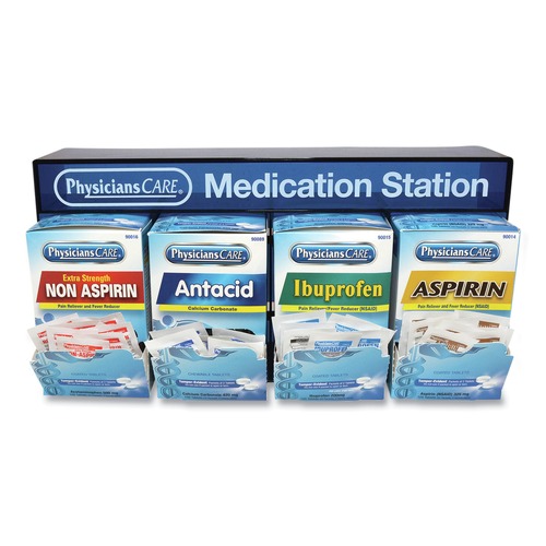Early Labor Day Sale | PhysiciansCare 90780 Medication Station: Aspirin, Ibuprofen, Non Aspirin Pain Reliever, Antacid image number 0