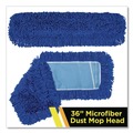 Mops | Gritt Commercial GRI18236 36 in. x 5 in. Microfiber Looped Dust Mop Pad Head - Blue image number 1